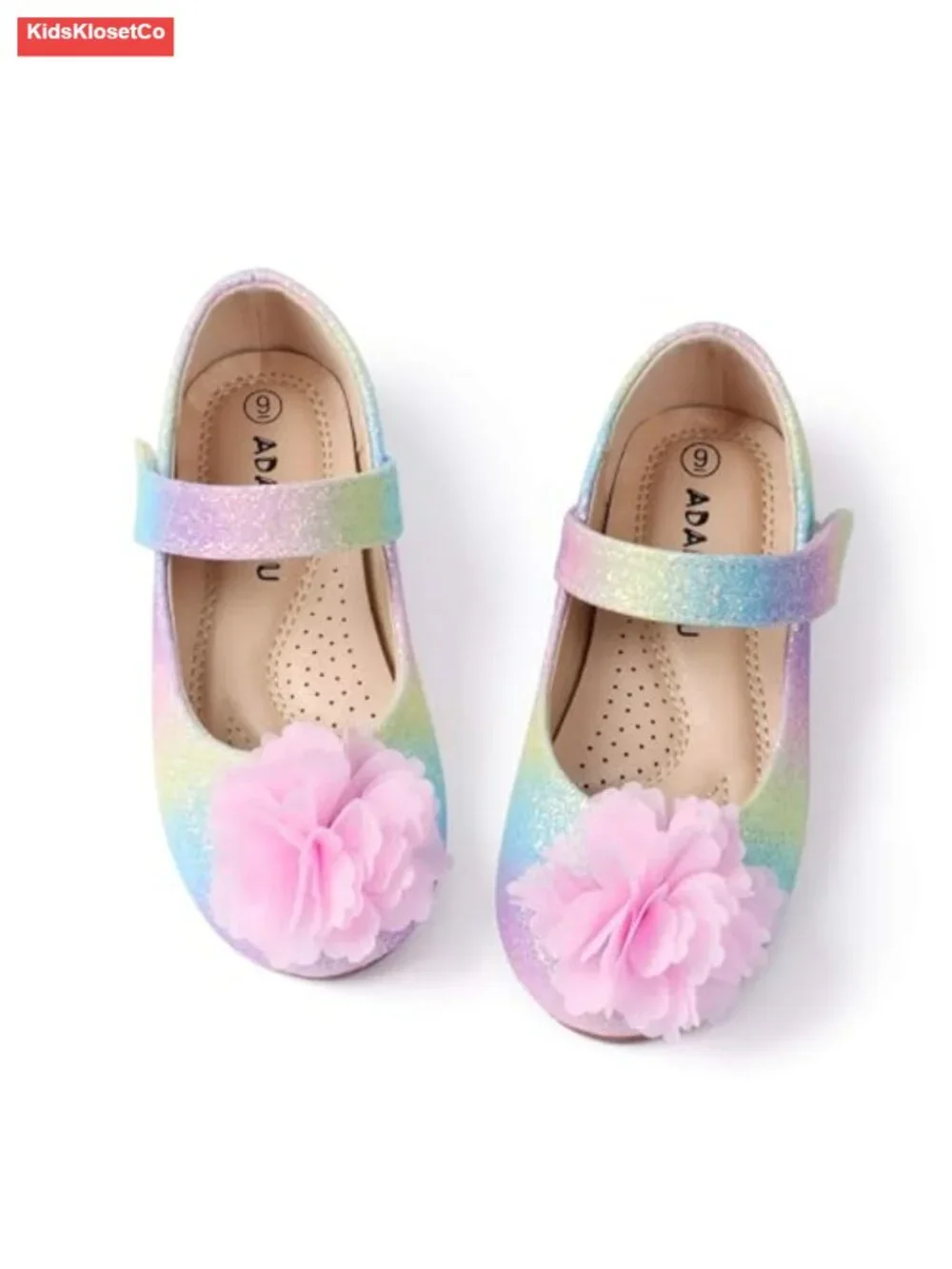 Toddler Mary Jane Flats with Hook & Loop Closure